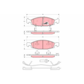 TRW gdb4120 Комплект тормозных колодок из 4 шт. дисков TRW gdb4120