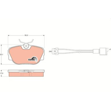 Комплект тормозных колодок из 4 шт. дисков TRW gdb820