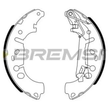 Тормозные колодки задние барабанные BREMSI gf0146