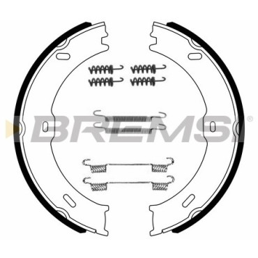 Колодки ручного тормоза с пружинками BREMSI gf03151