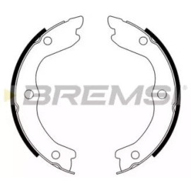 Колодки ручного тормоза BREMSI gf0870