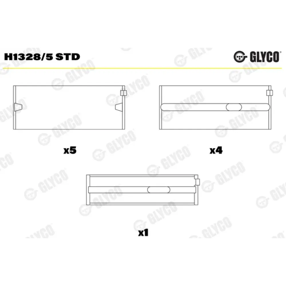 Вкладыши коренные Glyco h1328/5std
