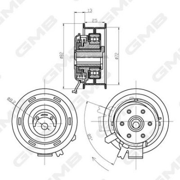 Шкив натяжной GMB gtb0150