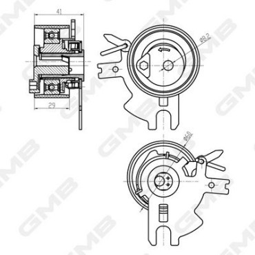 Шкив натяжной GMB gtb0340