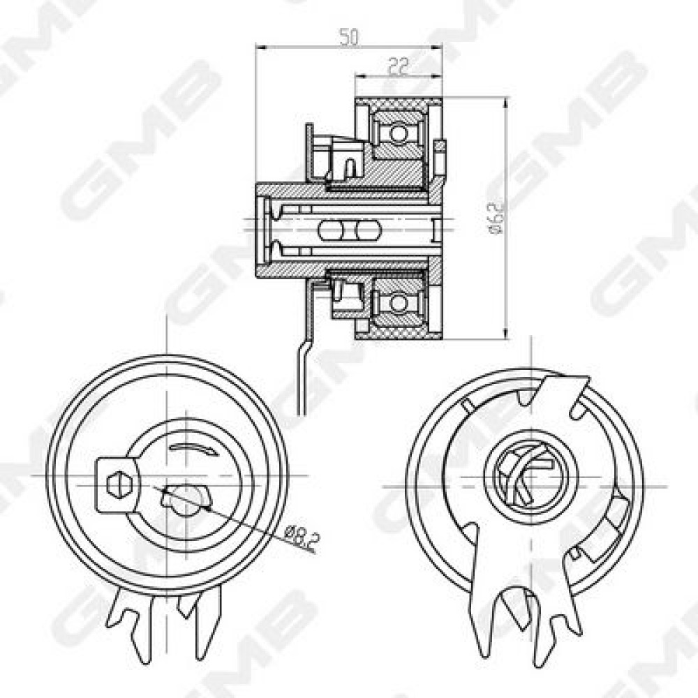 Шкив натяжной GMB gtb0450