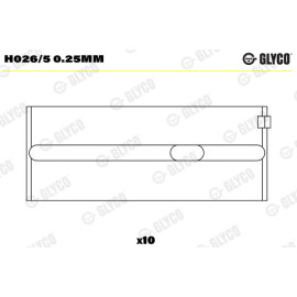 Комплект вкладышей двигателя Glyco h026/5025mm