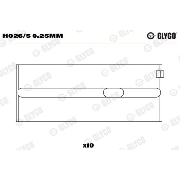 Комплект вкладышей двигателя Glyco h026/5025mm