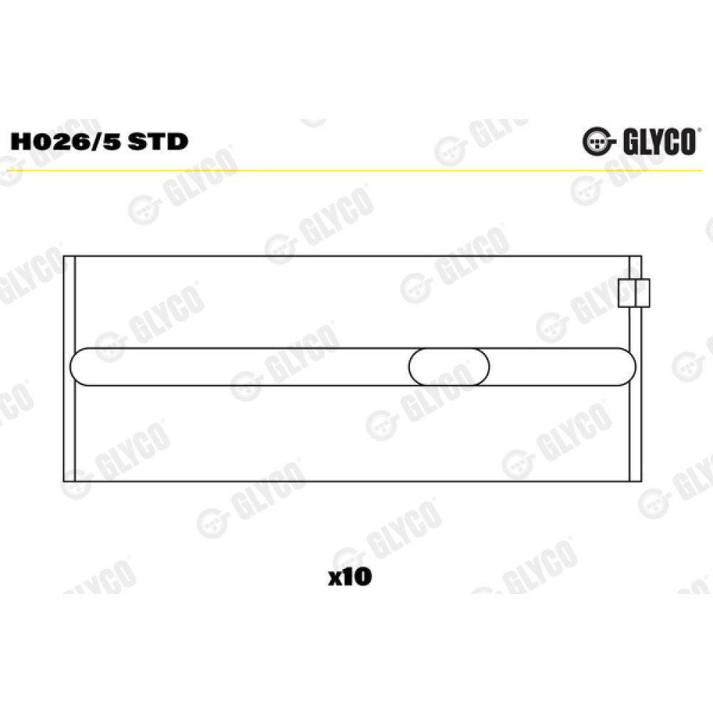 Комплект вкладишів двигуна Glyco h026/5std
