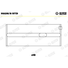 Комплект вкладишів двигуна Glyco h026/5std