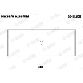 Комплект вкладышей двигателя Glyco h039/5025mm