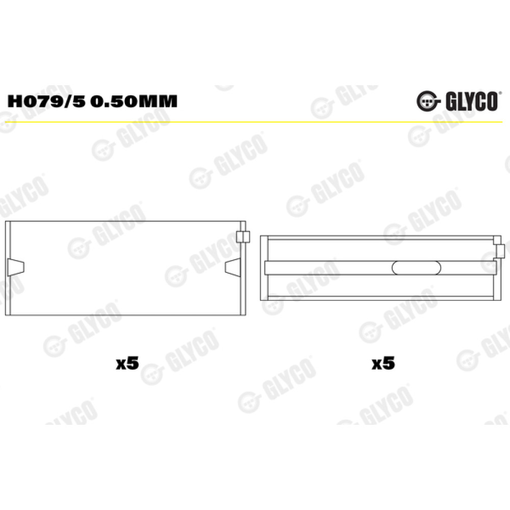 Комплект вкладышей двигателя Glyco h079/5050mm