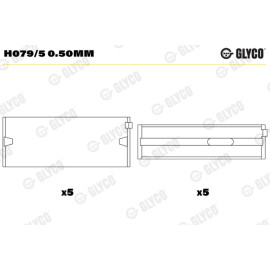 Комплект вкладышей двигателя Glyco h079/5050mm
