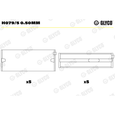 Комплект вкладишів двигуна Glyco h079/5050mm