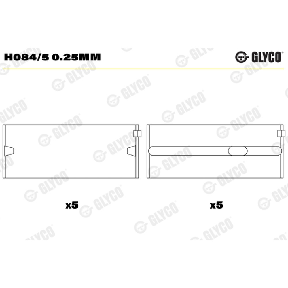 Комплект вкладишів двигуна Glyco h084/5025mm