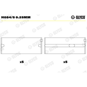 Комплект вкладишів двигуна Glyco h084/5025mm