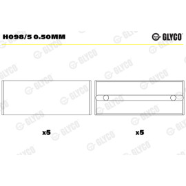 Комплект вкладишів двигуна Glyco h098/5050mm