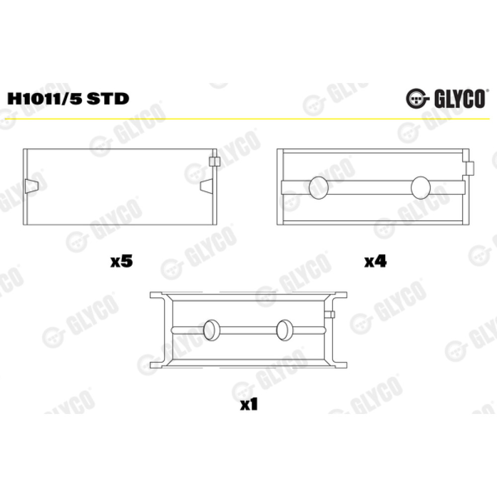 Комплект вкладишів двигуна Glyco h1011/5std