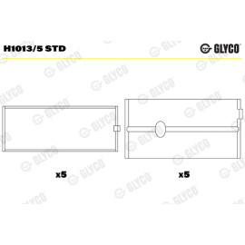 Комплект вкладишів двигуна Glyco h1013/5std