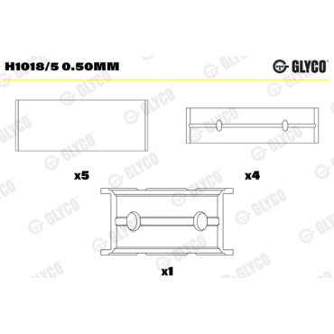 Вкладиші корінні Glyco h1018/5050mm