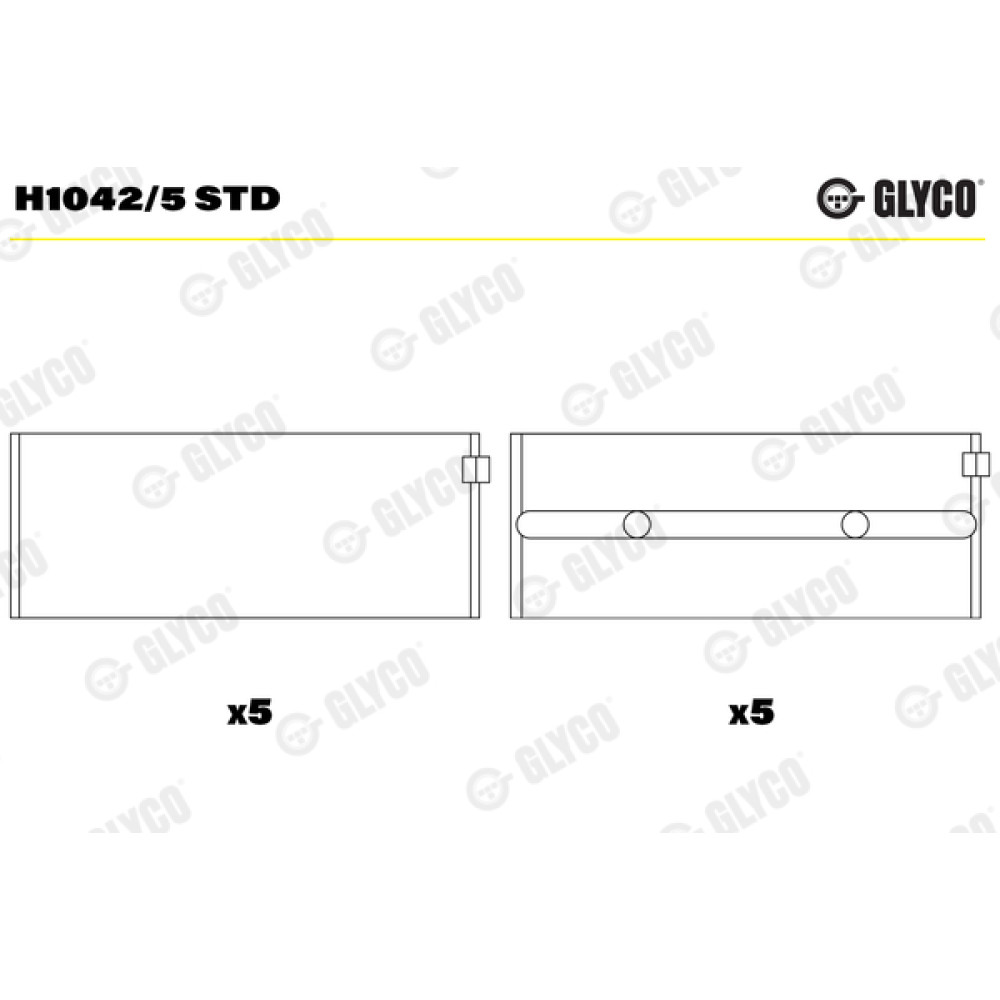 Комплект вкладишів двигуна Glyco h1042/5std