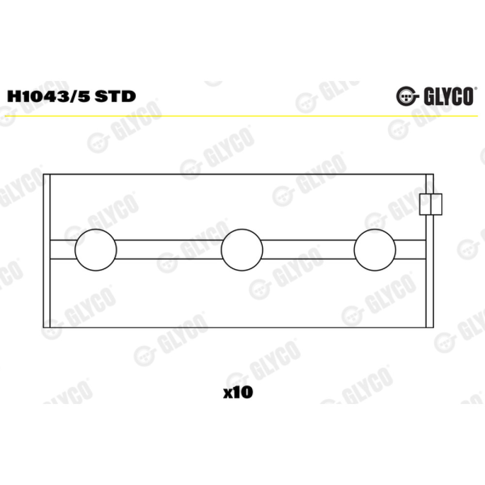 Комплект вкладишів двигуна Glyco h1043/5std