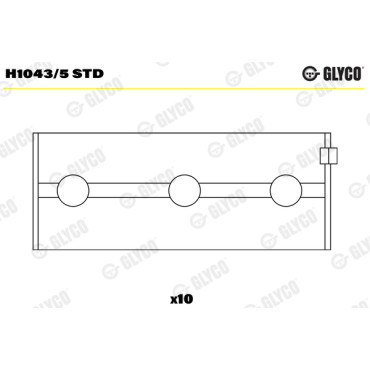 Комплект вкладишів двигуна Glyco h1043/5std