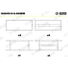 Комплект вкладишів двигуна Glyco h1049/5050mm