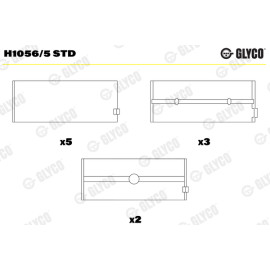 Комплект вкладишів двигуна Glyco h1056/5std
