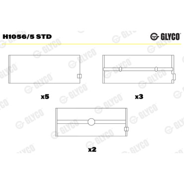 Комплект вкладишів двигуна Glyco h1056/5std