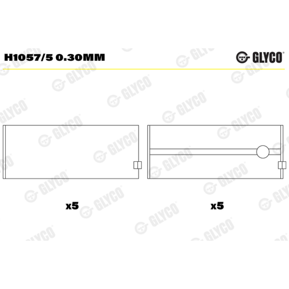 Комплект вкладишів двигуна Glyco h1057/5030mm