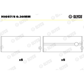 Комплект вкладишів двигуна Glyco h1057/5030mm