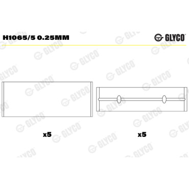 Комплект вкладышей двигателя Glyco h1065/5025mm