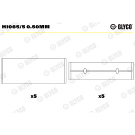 Комплект вкладишів двигуна Glyco h1065/5050mm