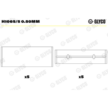 Комплект вкладишів двигуна Glyco h1065/5050mm