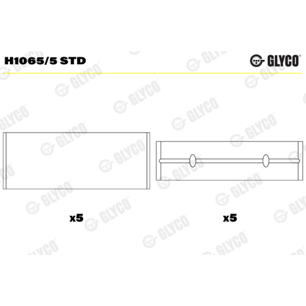 Комплект вкладышей двигателя Glyco h1065/5std
