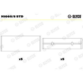 Комплект вкладышей двигателя Glyco h1065/5std
