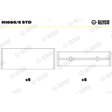 Комплект вкладышей двигателя Glyco h1065/5std