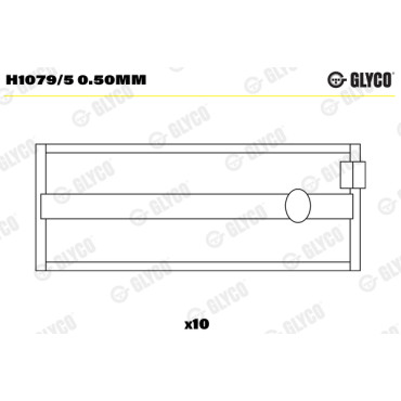 Комплект вкладишів двигуна Glyco h1079/5050mm