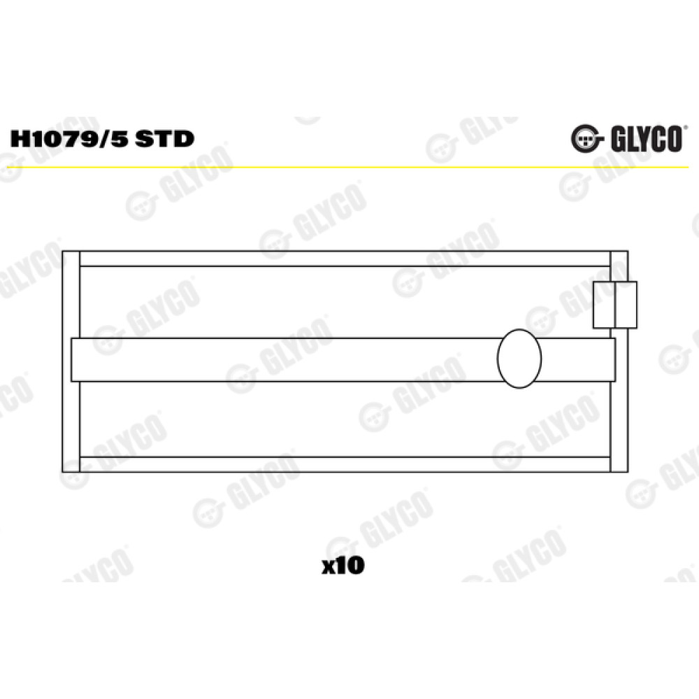 Комплект вкладышей двигателя Glyco h1079/5std