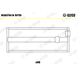 Комплект вкладышей двигателя Glyco h1079/5std