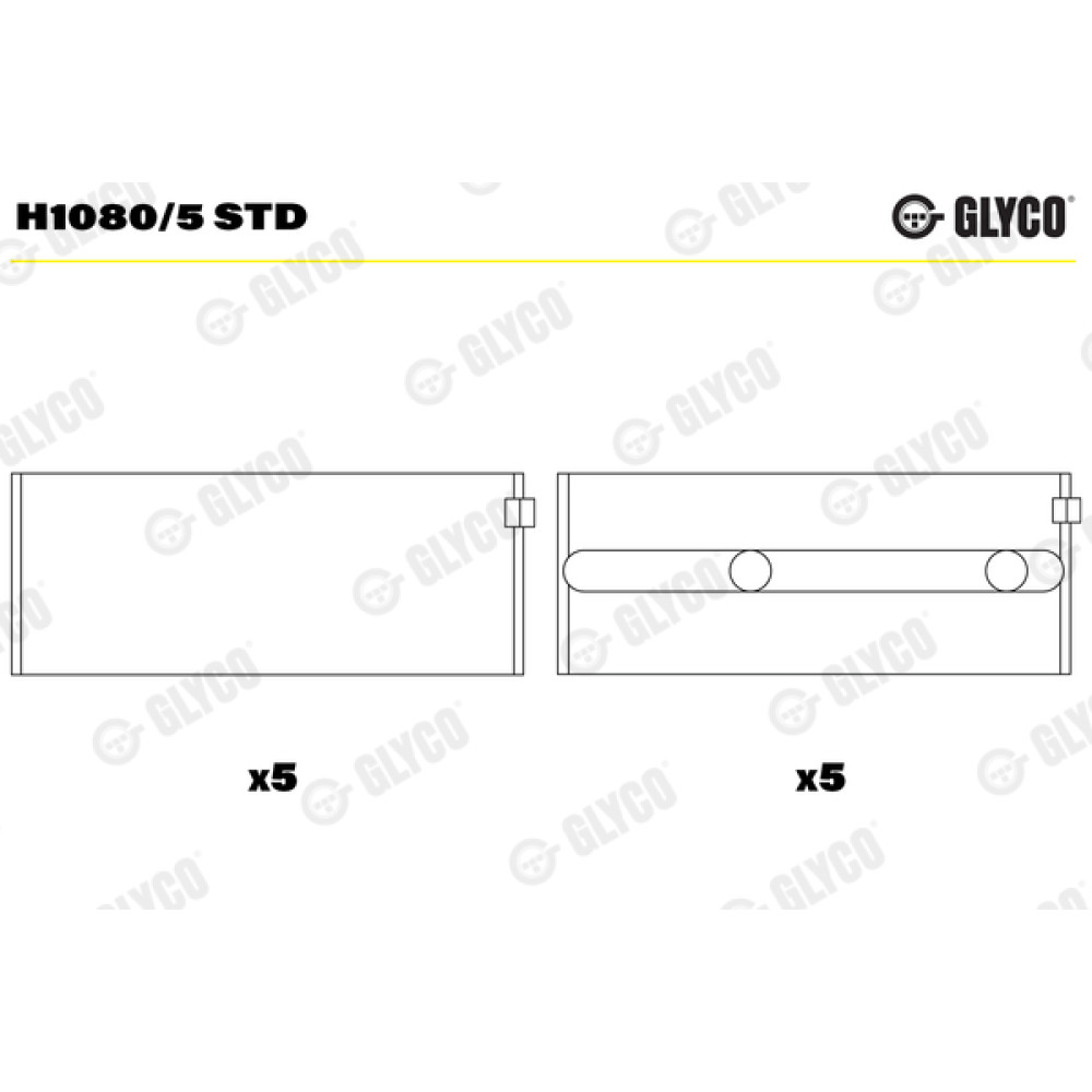 Комплект вкладишів двигуна Glyco h1080/5std