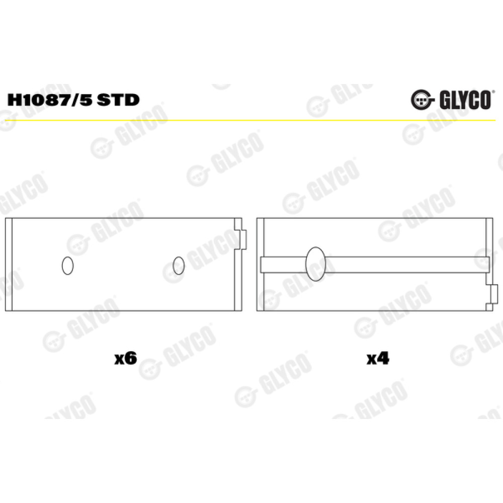 Вкладиші корінні Glyco h1087/5std