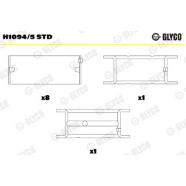 Комплект вкладишів двигуна Glyco h1094/5std