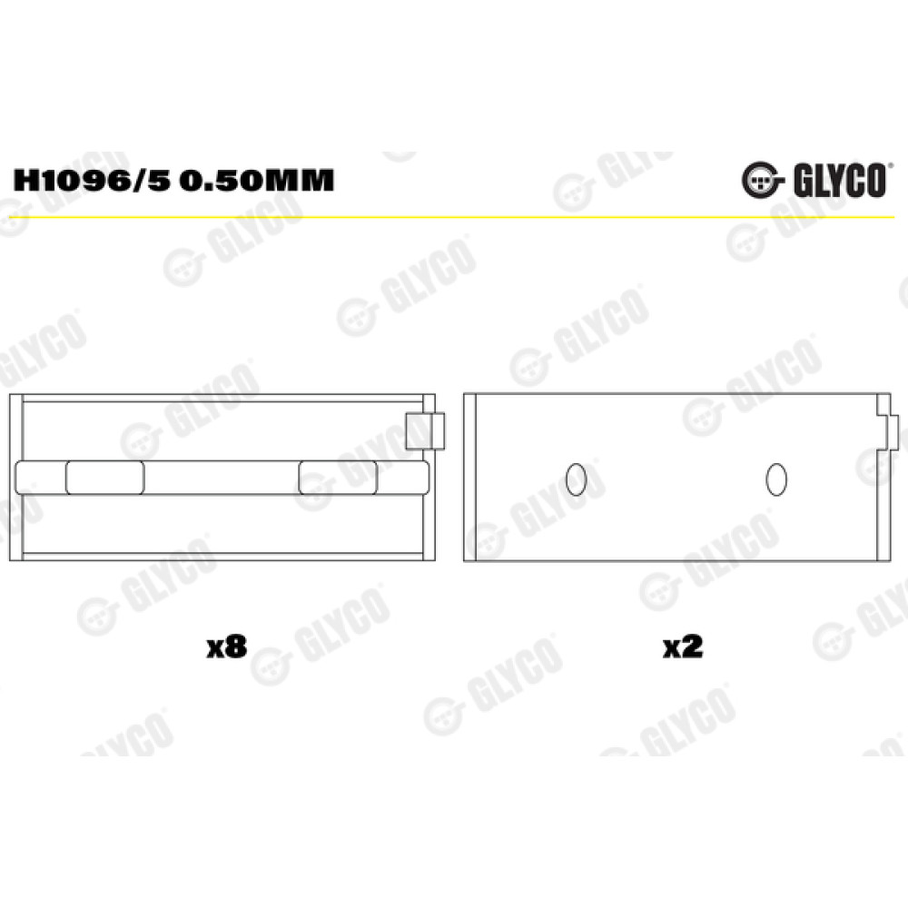 Вкладиші корінні Glyco h1096/5050mm