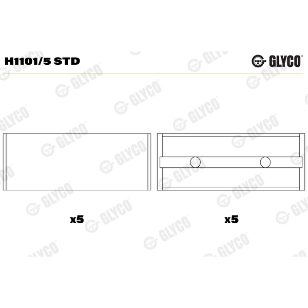 Комплект вкладышей двигателя Glyco h1101/5std