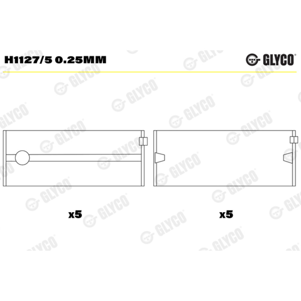 Комплект вкладишів двигуна Glyco h1127/5025mm