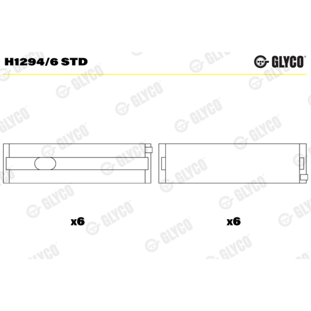 Комплект вкладишів двигуна Glyco h1294/6std