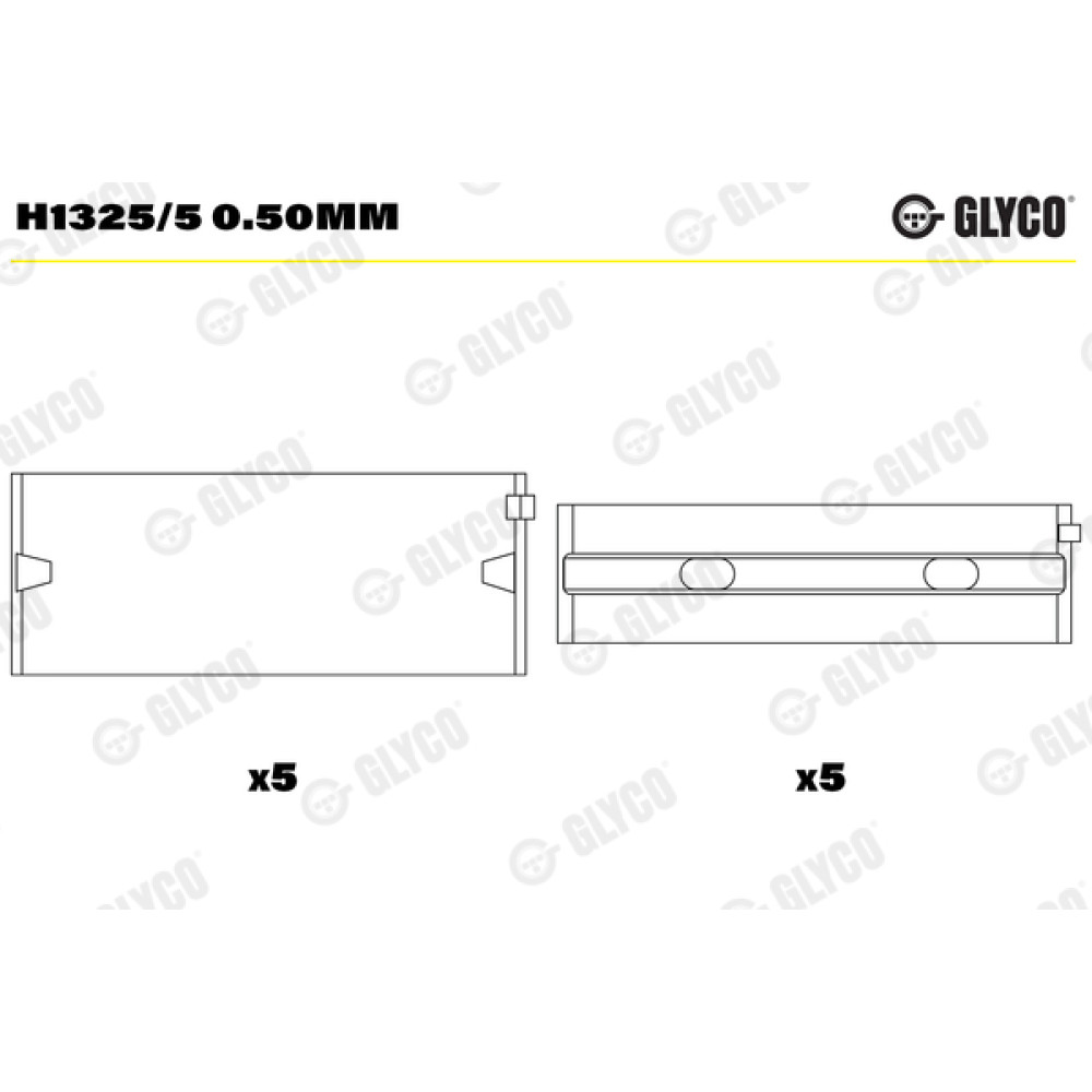 Вкладиші корінні Glyco h1325/5050mm