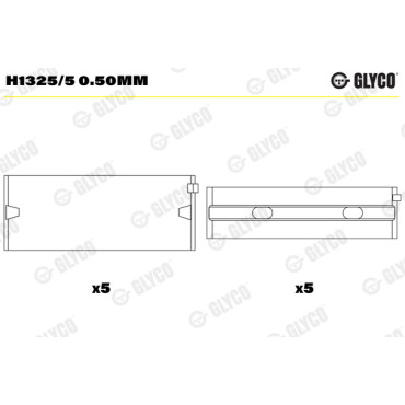 Вкладиші корінні Glyco h1325/5050mm