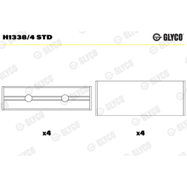 Вкладиші корінні Glyco h1338/4std